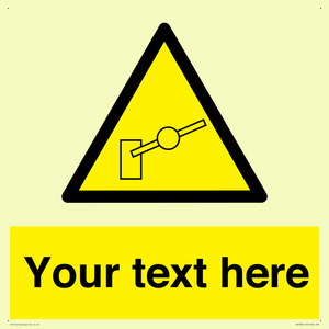 Custom warning barrier